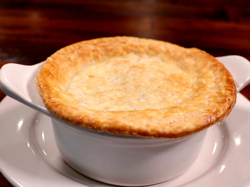 Mamaw’s chunky chicken pot pie with a flaky golden crust